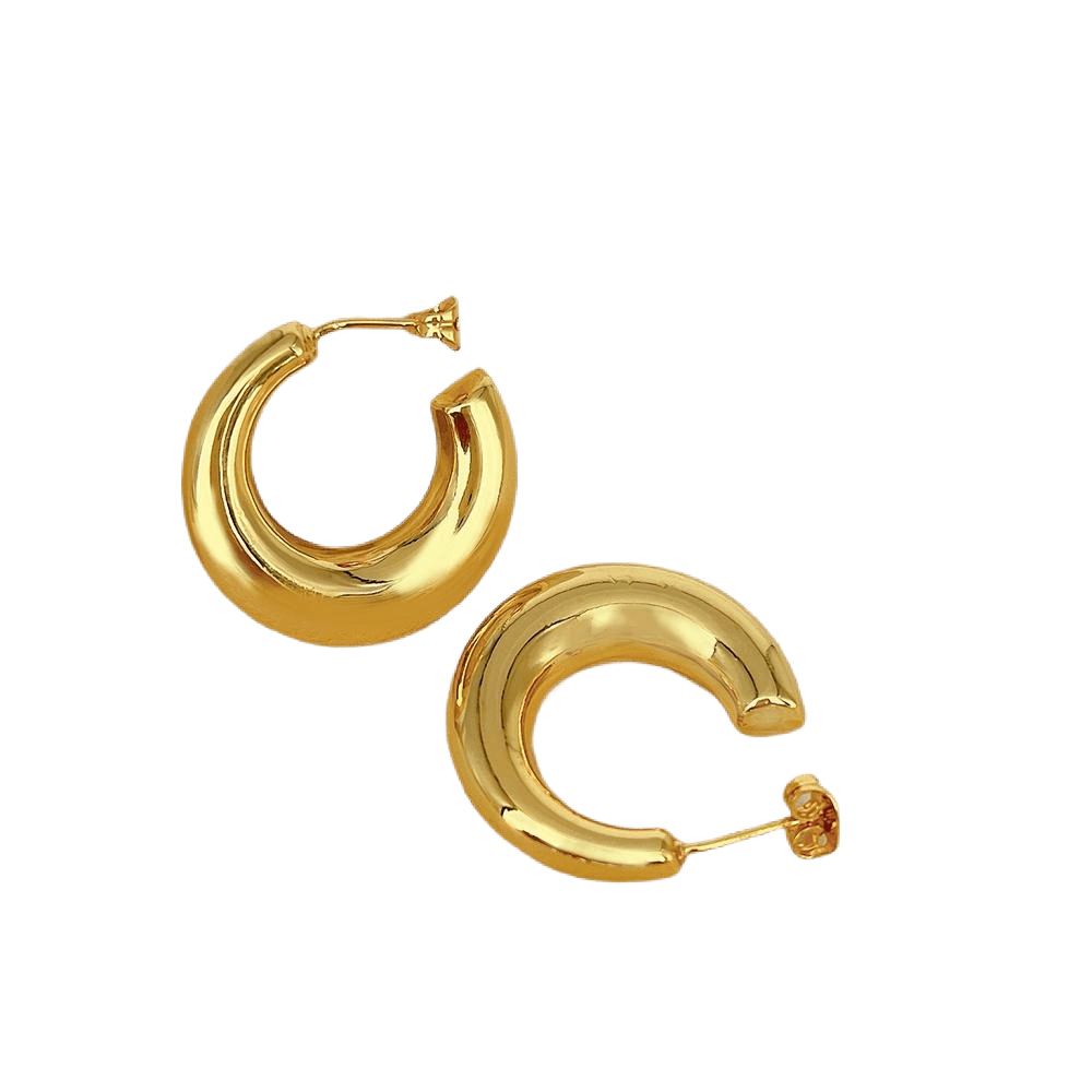 LY Luna Bold™ Aros enchapados en oro de 18 quilates - Podios