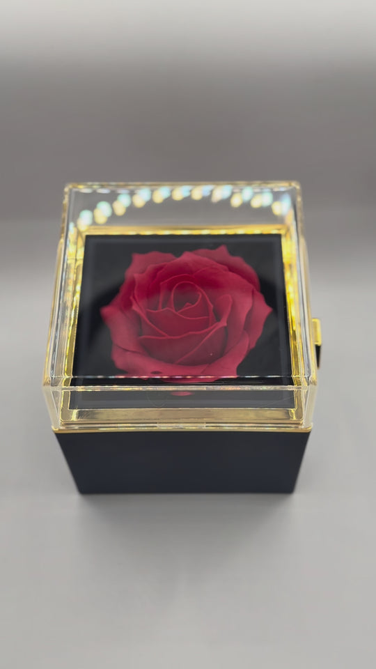 EternalLove™: Regalo especial incluye collar, rosa de terciopelo y caja rotatoria
