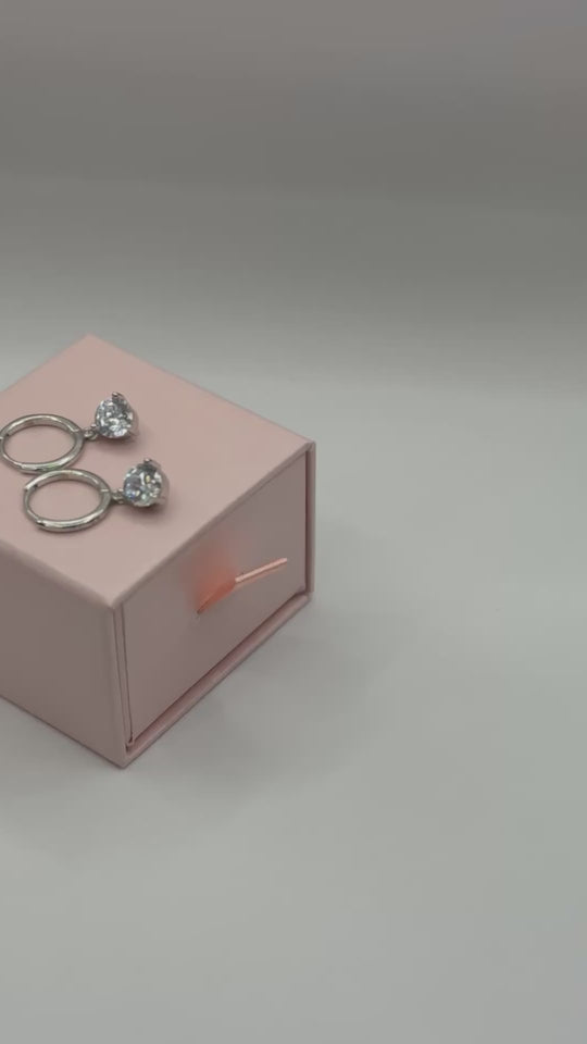 Aros Single Circón Plata 925