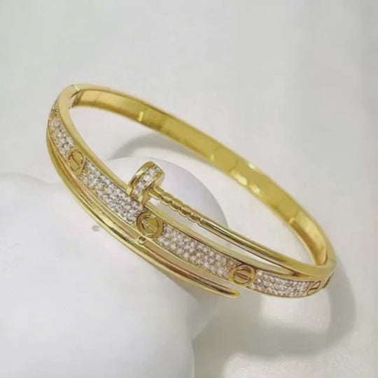 Brazalete Hammer One™ - Brazalete enchapado en oro 18 quilates