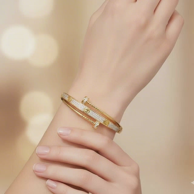 Brazalete Hammer One™ - Brazalete enchapado en oro 18 quilates