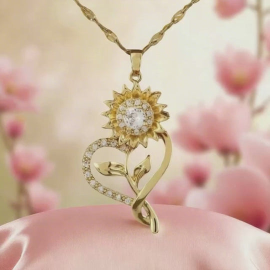 Girasol Heart™ Collar antiestrés de girasol giratorio