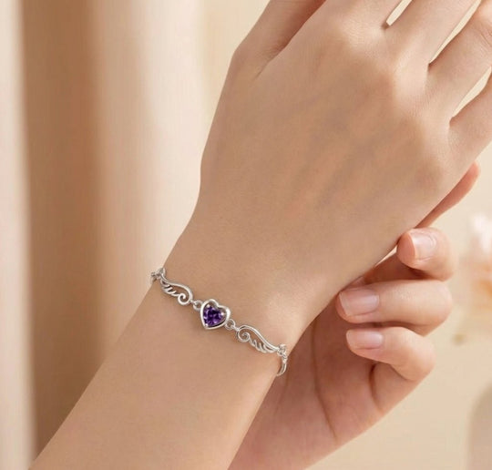 Pulsera Corazon Amor Violeta - Podios