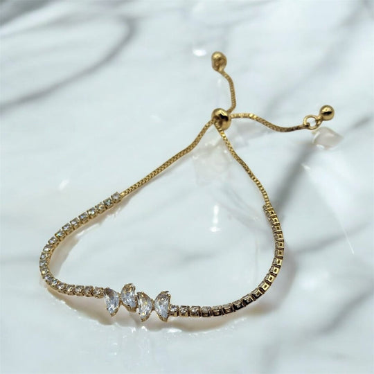 Pulsera de Mariposas Tu & Yo - ajustable y bañada en oro 18k - Podios