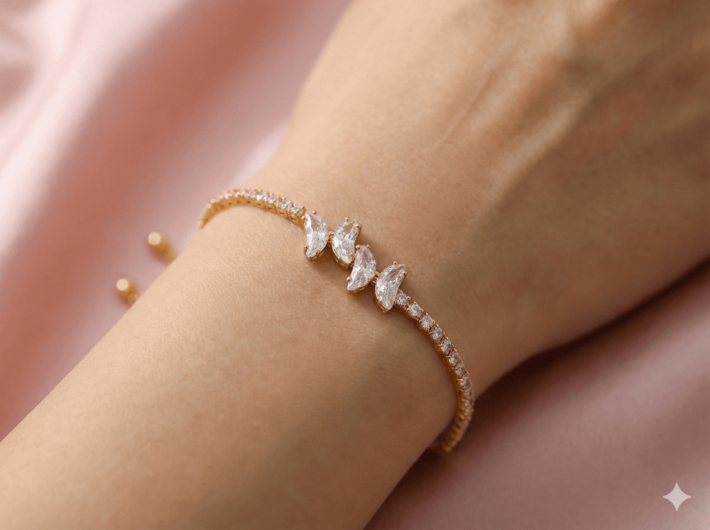 Pulsera de Mariposas Tu & Yo - ajustable y bañada en oro 18k - Podios