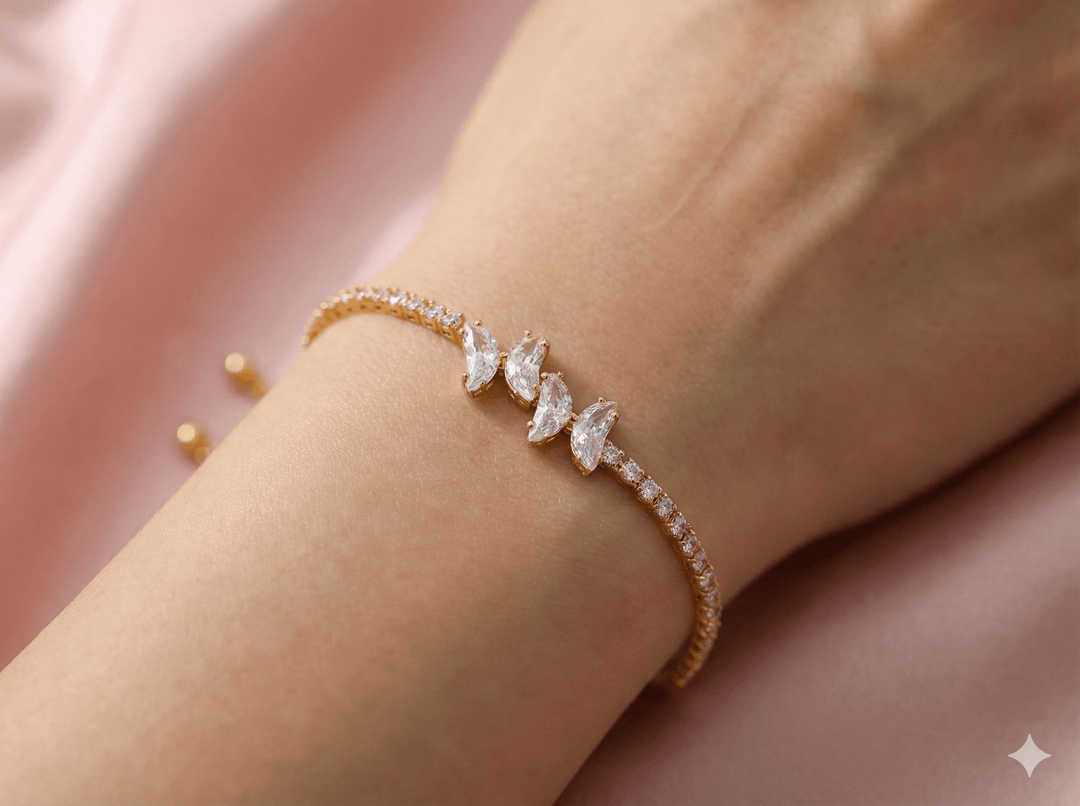 Pulsera de Mariposas Tu & Yo - ajustable y bañada en oro 18k - Podios