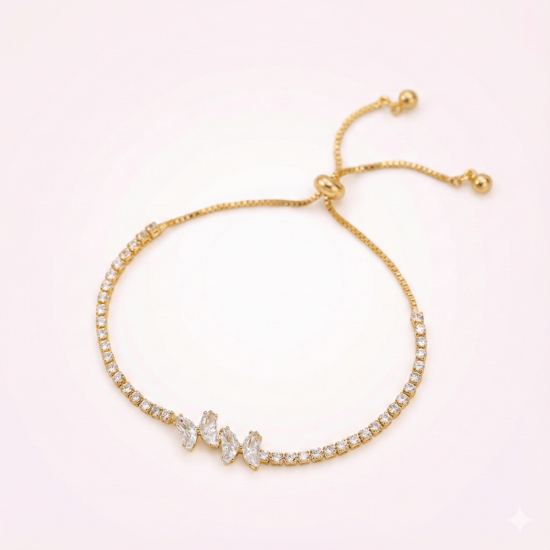 Pulsera de Mariposas Tu & Yo - ajustable y bañada en oro 18k - Podios