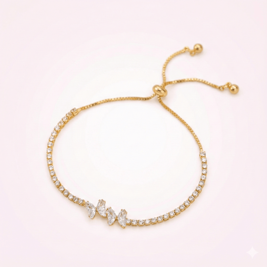 Pulsera de Mariposas Tu & Yo - ajustable y bañada en oro 18k - Podios
