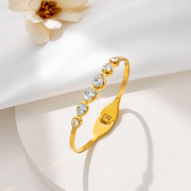Pulsera Diamond Tears – Bañada en oro 18K con brillantes - Podios