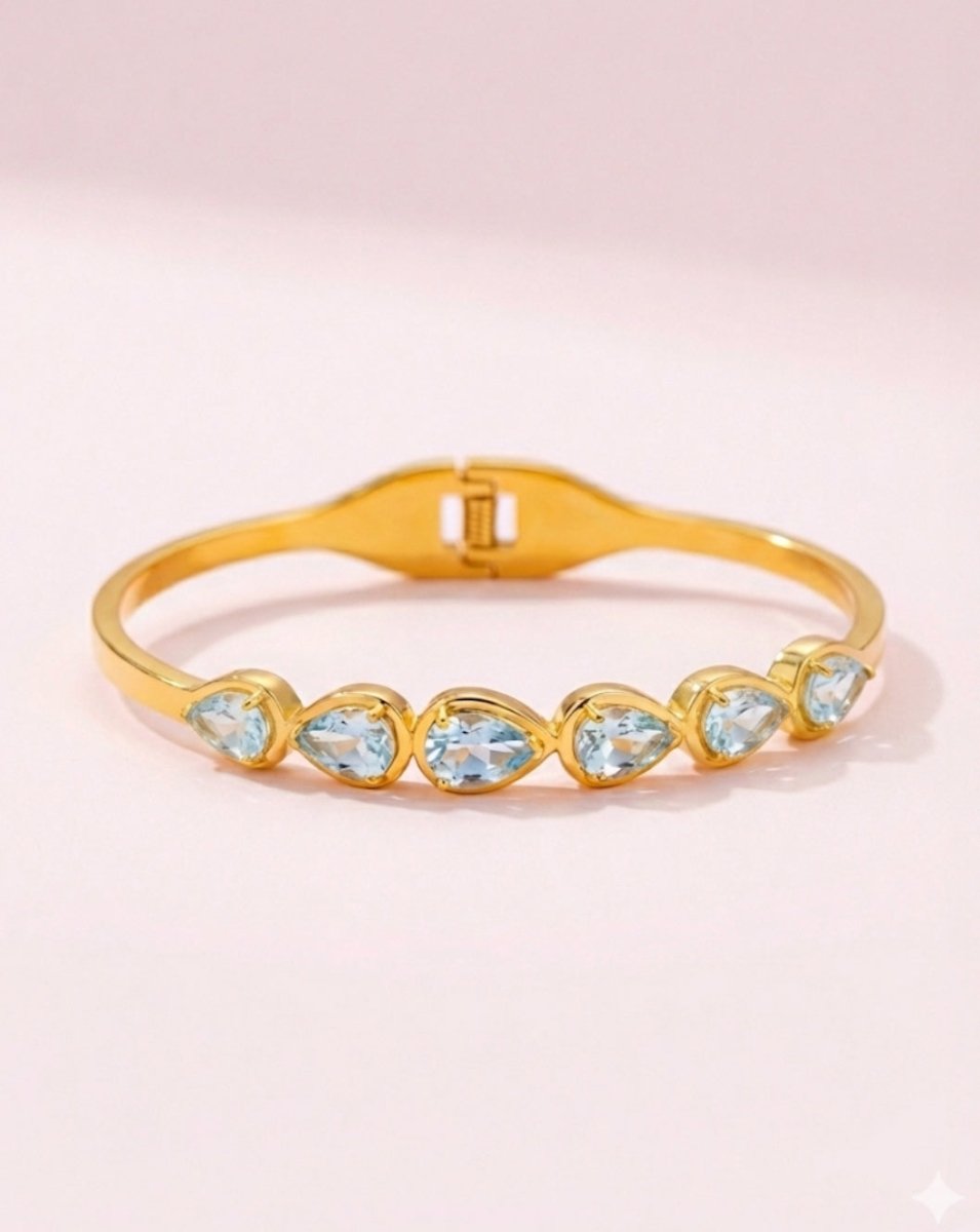 Pulsera Diamond Tears – Bañada en oro 18K con brillantes - Podios