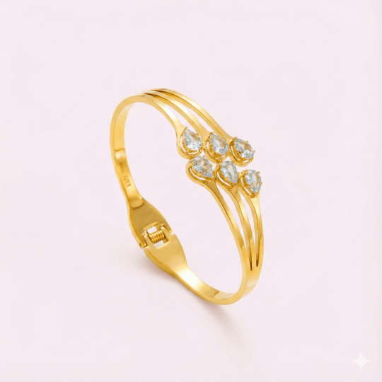 Pulsera Golden Elegance – Bañada en oro 18K con brillantes - Podios