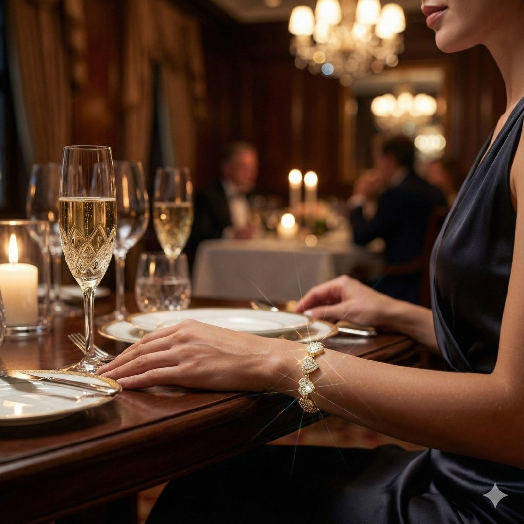 Pulsera Infinite Hearts™ enchapada en oro 18 quilates - Podios