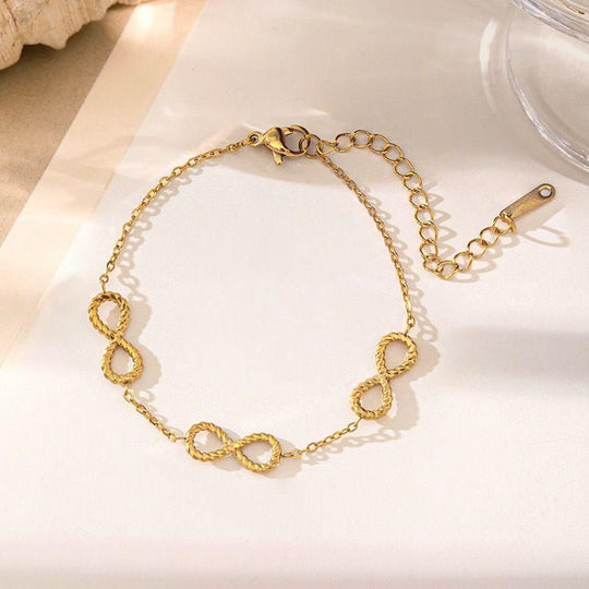 Pulsera Infinity Gold – ajustable bañada en oro 14k - Podios