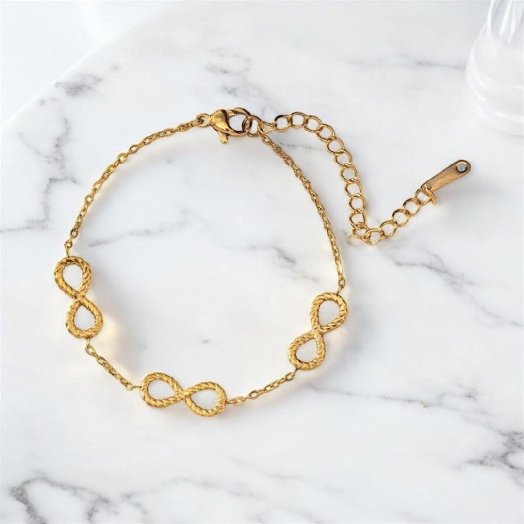 Pulsera Infinity Gold – ajustable bañada en oro 14k - Podios