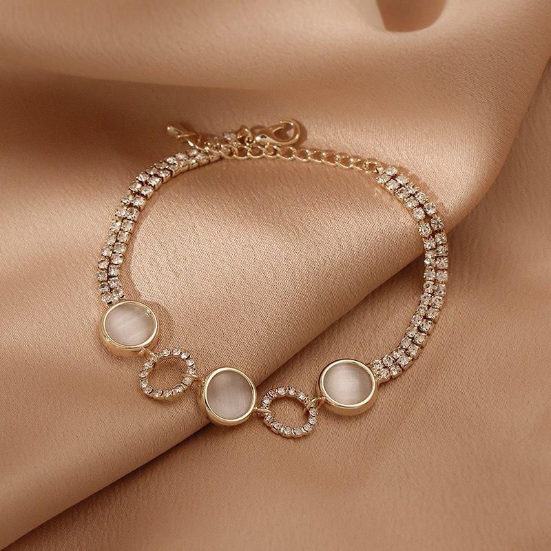 Pulsera Moonlight Shine – Bañada en oro 14K y ajustable - Podios