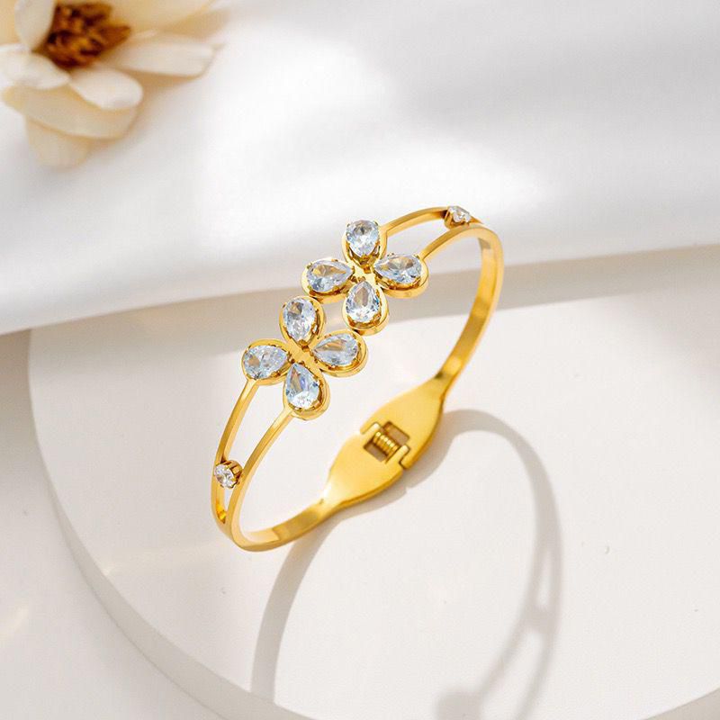 Pulsera Royal Bloom – Bañada en oro 18K con brillantes - Podios