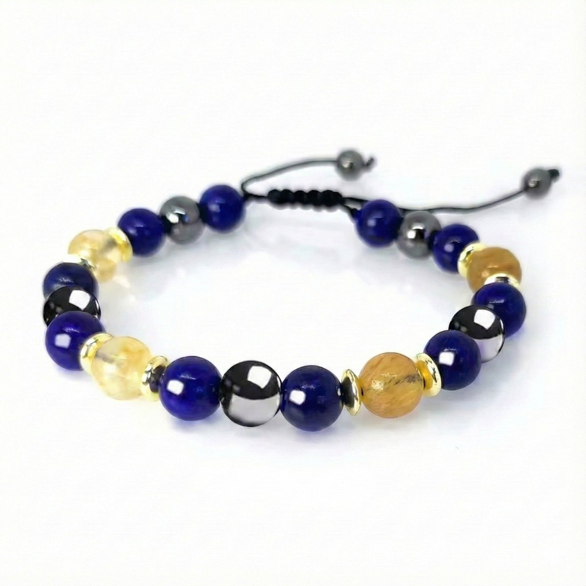 Pulsera Sol, Arena y Mar - diseño ajustable con azul y dorado - Podios