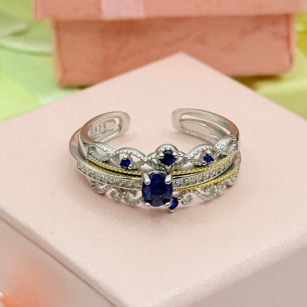 Queen Exclusive Collection - anillo ajustable de plata 925 - Podios