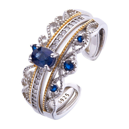 Queen Exclusive Collection - anillo ajustable de plata 925 - Podios