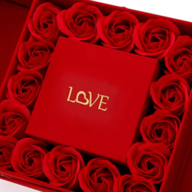 Rosas y Mariposa - Collar de plata 925 bañado en oro rosa en caja romántica - Podios