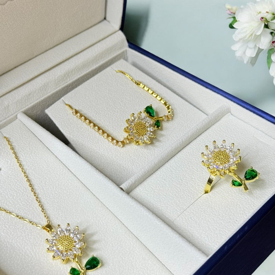 Set de Flores Giratorias - girasoles - tréboles - margaritas - Podios