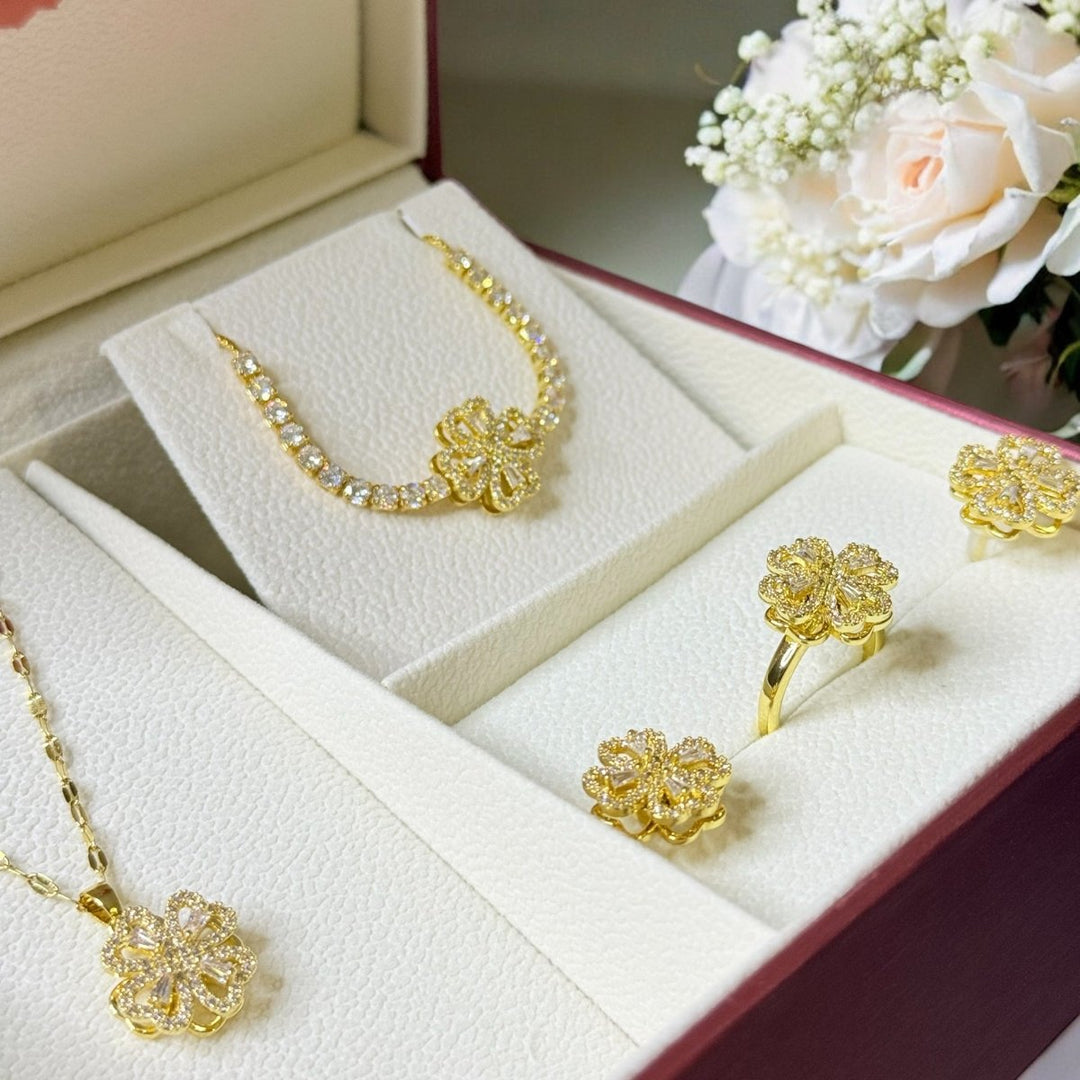Set de Flores Giratorias - girasoles - tréboles - margaritas - Podios