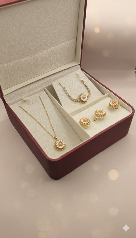 Set de Margaritas 4x - set giratorio de flores de 12 pétalos - Podios