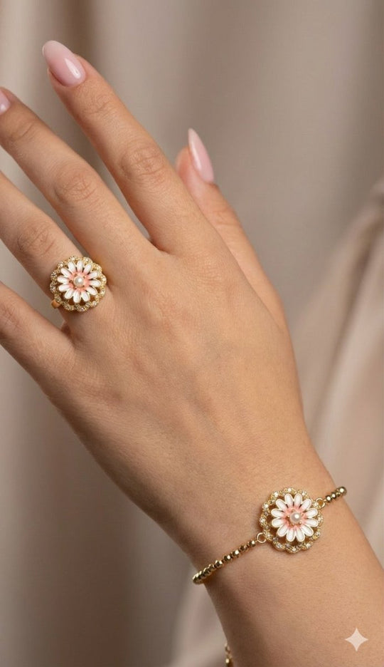 Set de Margaritas 4x - set giratorio de flores de 12 pétalos - Podios