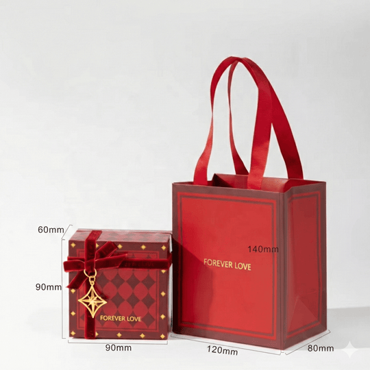 Set Forever Love - Regalo único con collar, aros y anillo ajustable en Plata 925 - Podios