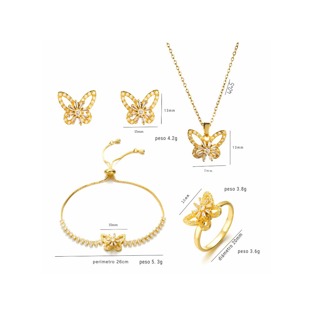 Set Mariposas giratorias 4x - Podios
