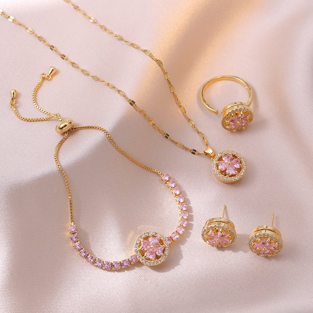 Set Tréboles Rosa Giratorios 4x - Podios