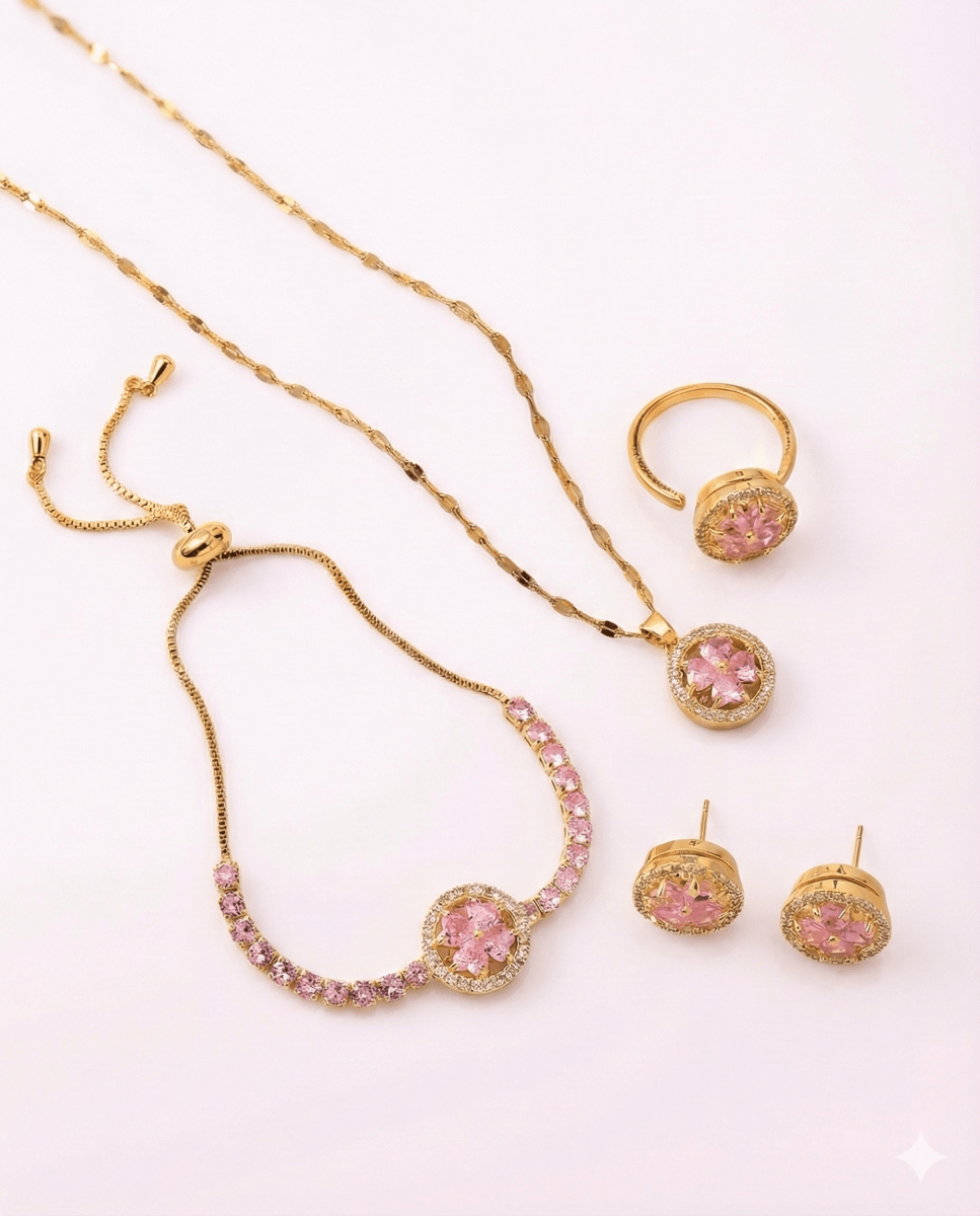 Set Tréboles Rosa Giratorios 4x - Podios