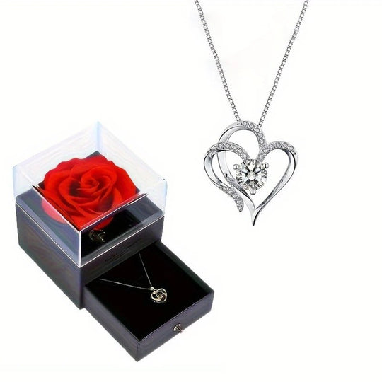 Silver Passion™ Collar plateado en romántica caja joyera - Podios