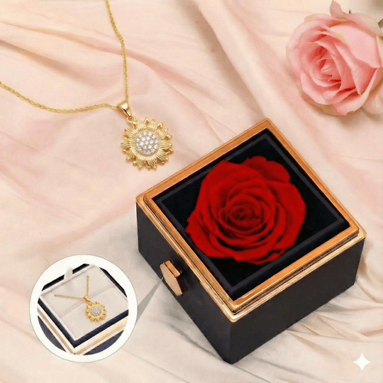 Sun Lumiere Unique - collar girasol enchapado en oro 14k con brillantes - Podios