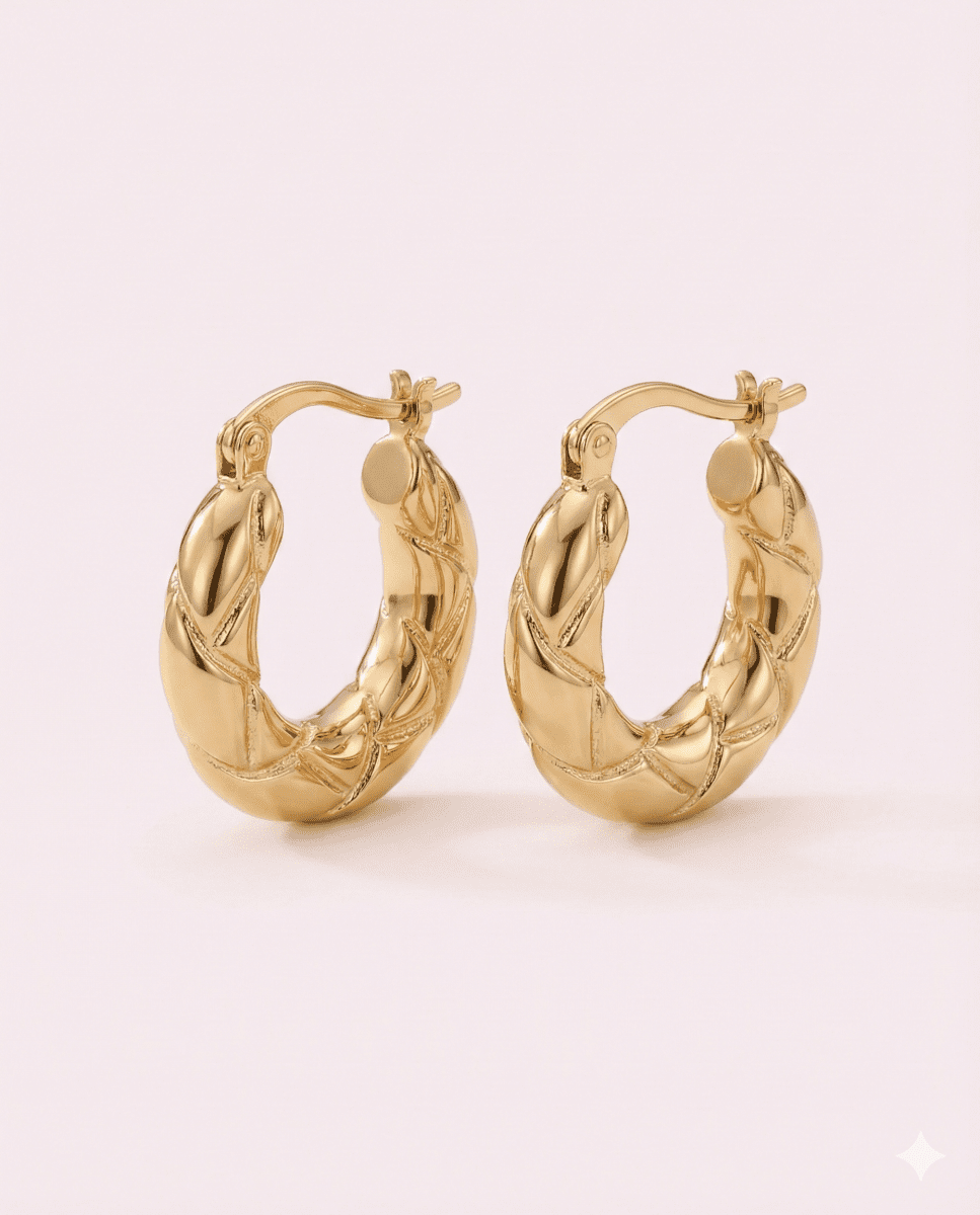 U&me Destello™ Aros enchapados en oro 18k - Podios