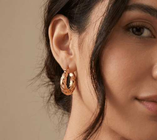 U&me Destello™ Aros enchapados en oro 18k - Podios