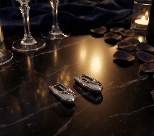 U&me Icon™ Aros enchapados en oro 18k y plata 925 - Podios