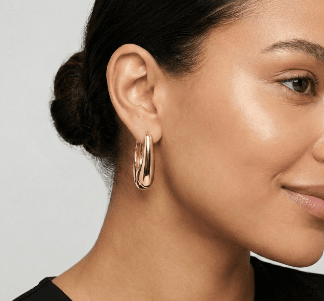 U&me Icon™ Aros enchapados en oro 18k y plata 925 - Podios