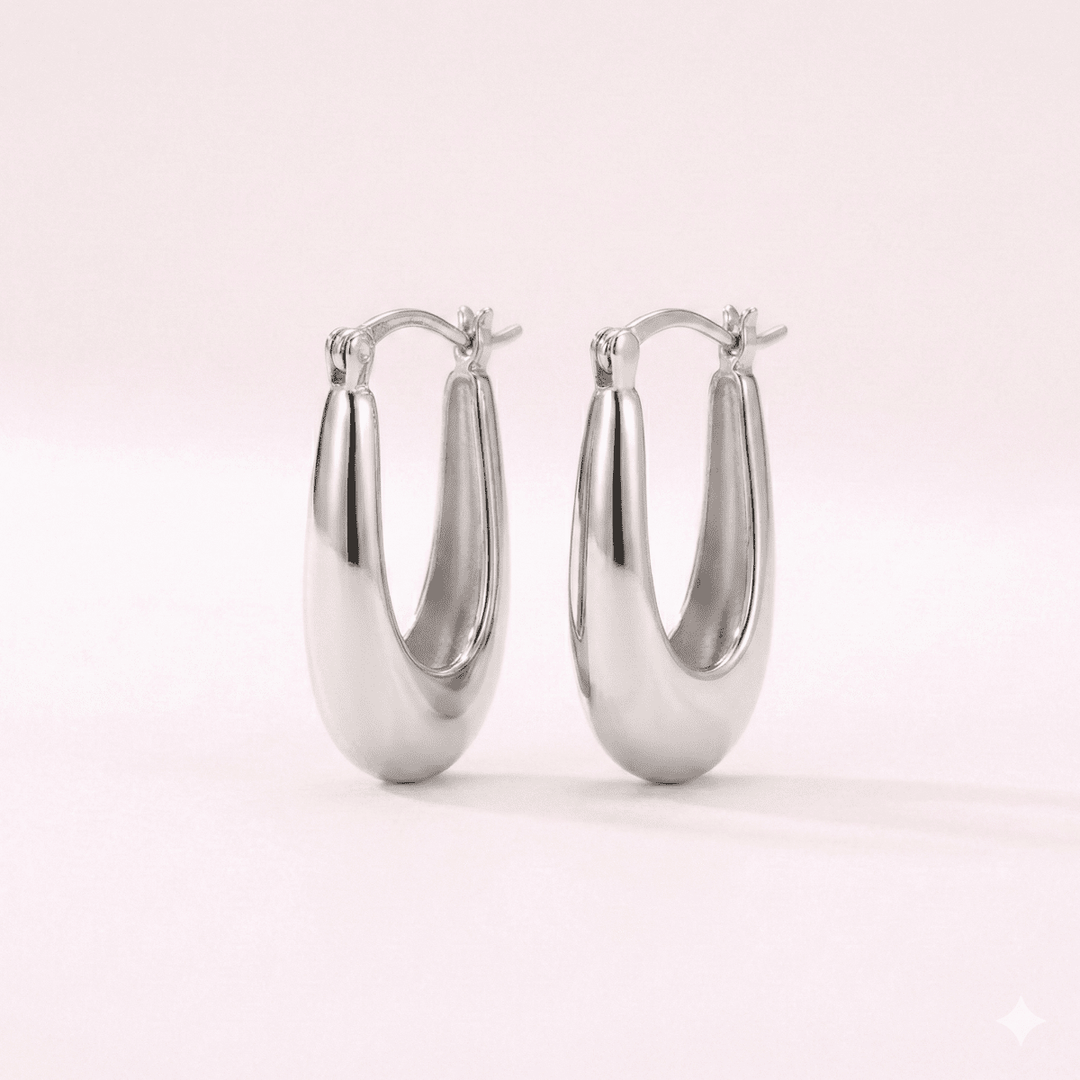 U&me Icon™ Aros enchapados en oro 18k y plata 925 - Podios