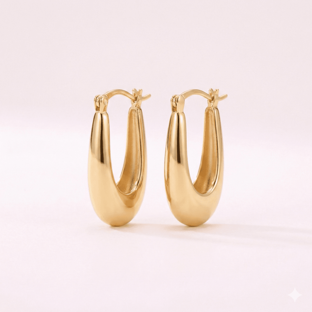 U&me Icon™ Aros enchapados en oro 18k y plata 925 - Podios