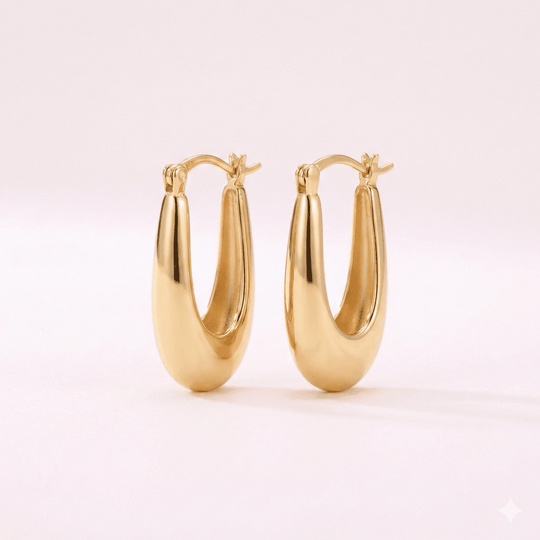U&me Icon™ Aros enchapados en oro 18k y plata 925 - Podios