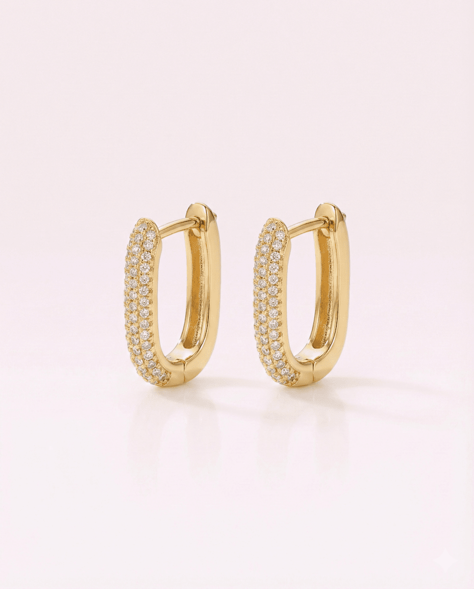 U&me Signature™ Aros enchapados en oro 18k - Podios