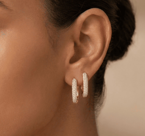 U&me Signature™ Aros enchapados en oro 18k - Podios