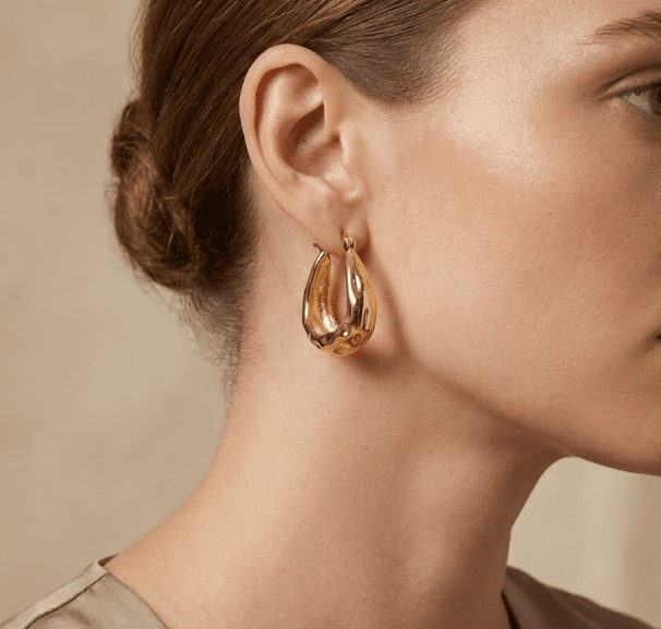 U&me Spark™ Aros enchapados en oro 18k - Podios