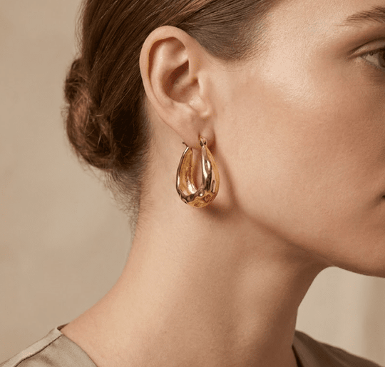 U&me Spark™ Aros enchapados en oro 18k - Podios