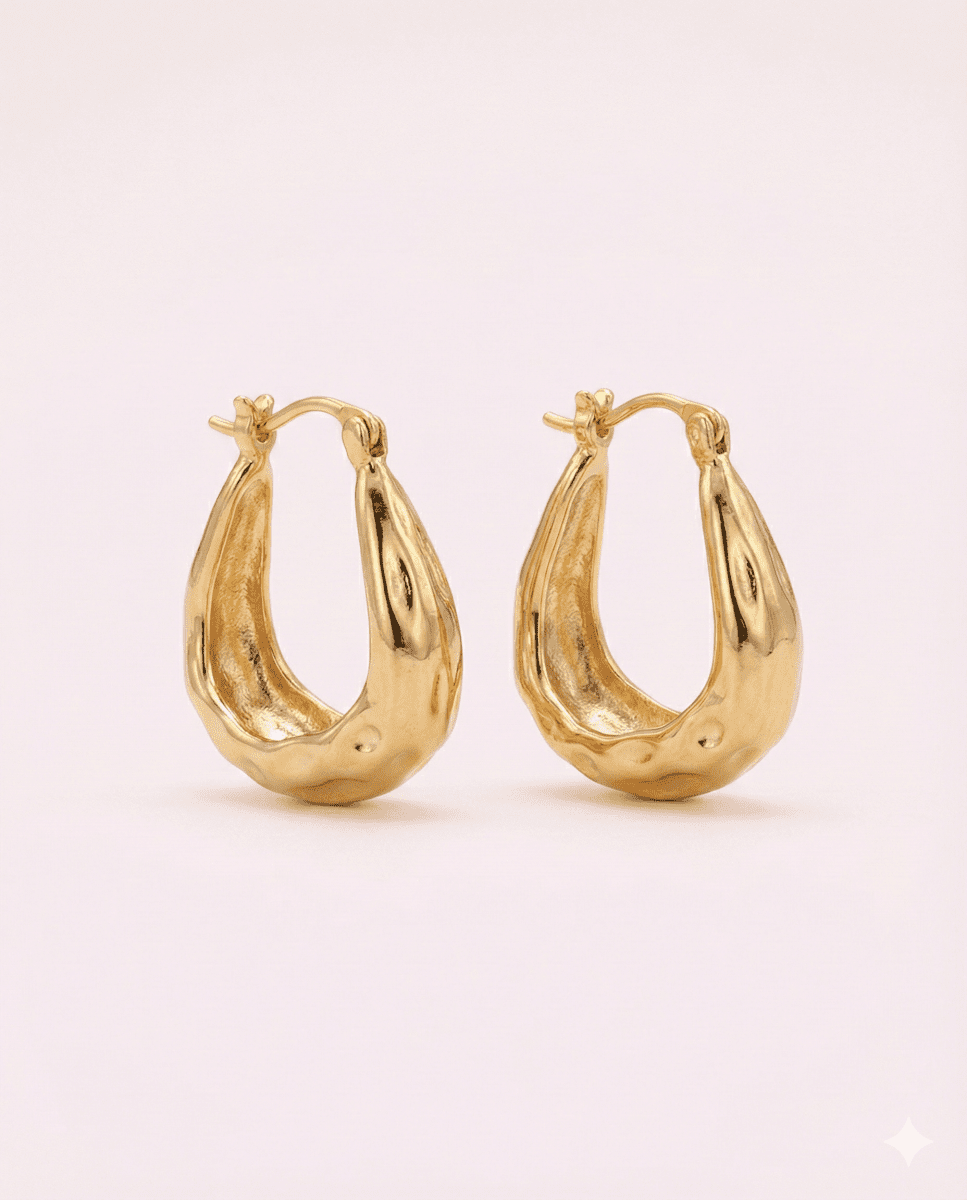 U&me Spark™ Aros enchapados en oro 18k - Podios