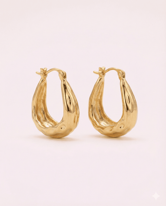 U&me Spark™ Aros enchapados en oro 18k - Podios